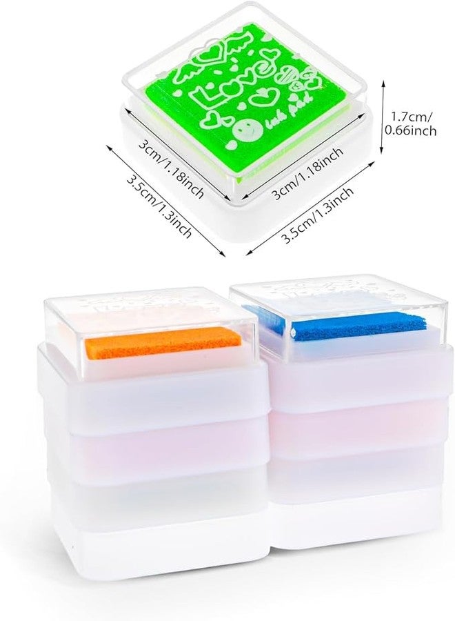 LUOSHI 24pcs Finger Paint Coloured Printing Art Craft, Scrap-Booking Craft Stamp Pad DIY Color for Rubber Stamps - Image 2